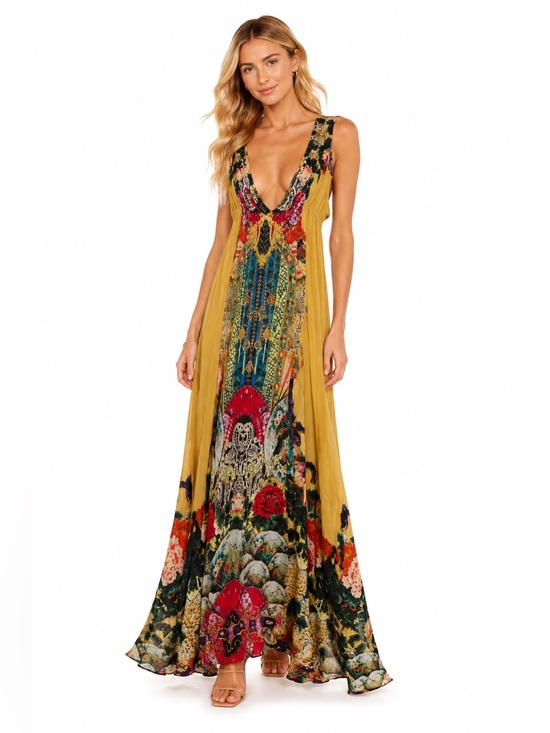 Sergio Tacchini Dresses & Skirts - Shahida Parides Geisha Lemon Drop Long Maxi Dress | Size OS NWT